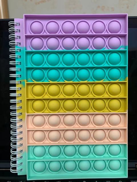 PoppitPad | Fidget Silicon Bubble Notebook | A5 Size