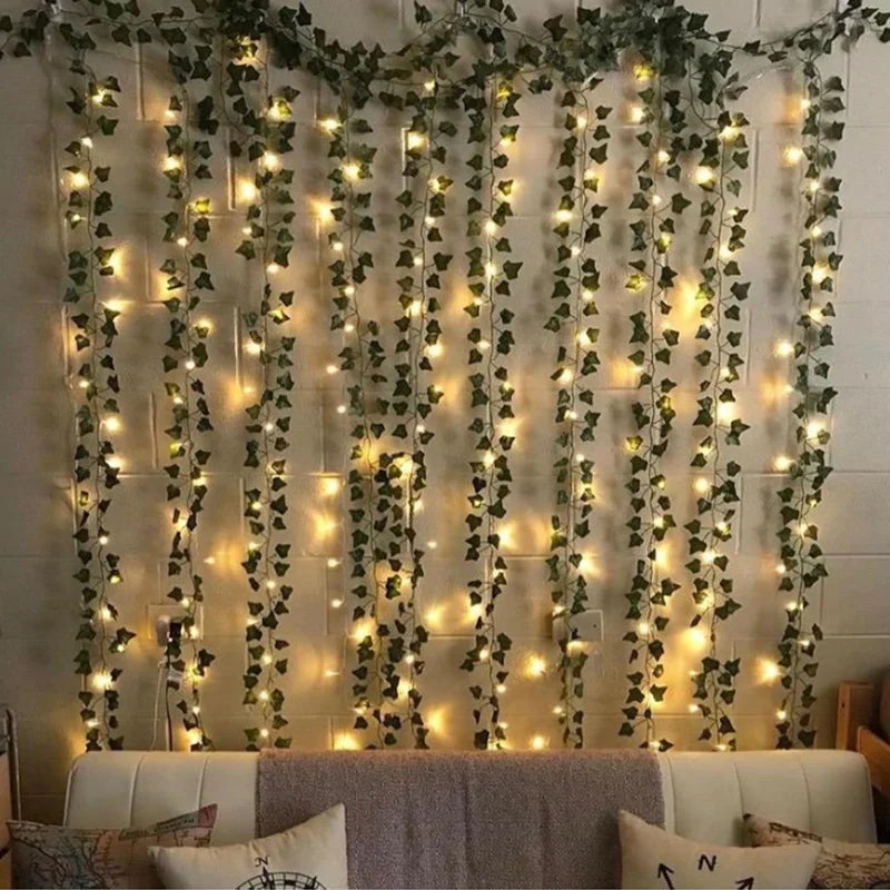 12 Piece Hanging Vines With Lights