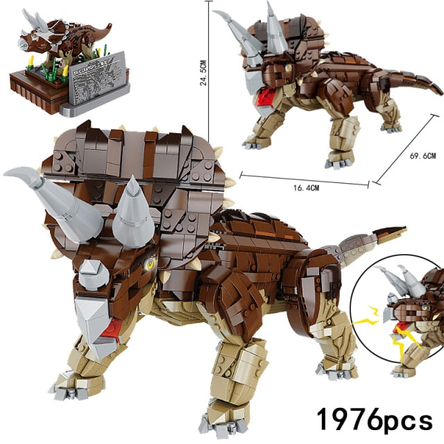 2100pcs Building Block Dinosaur Kit | Articulated Joints