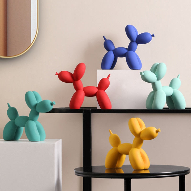 Sleek Dog Balloon Contemporary/Modern Art Statuette | Nordic Accessories