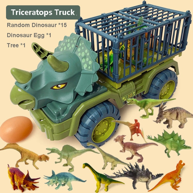 Oversized Dinosaur Zoo Truck Transport Set