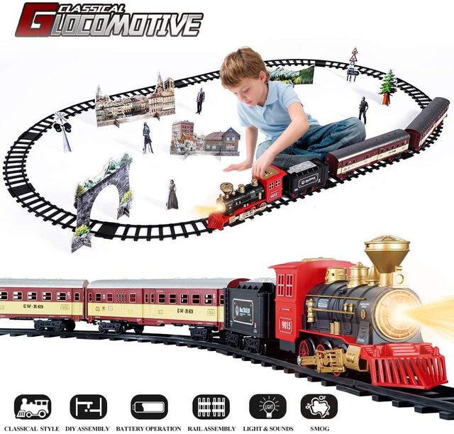 SteamyExpress | Classic Steam Train Set | Optional Steam Effect