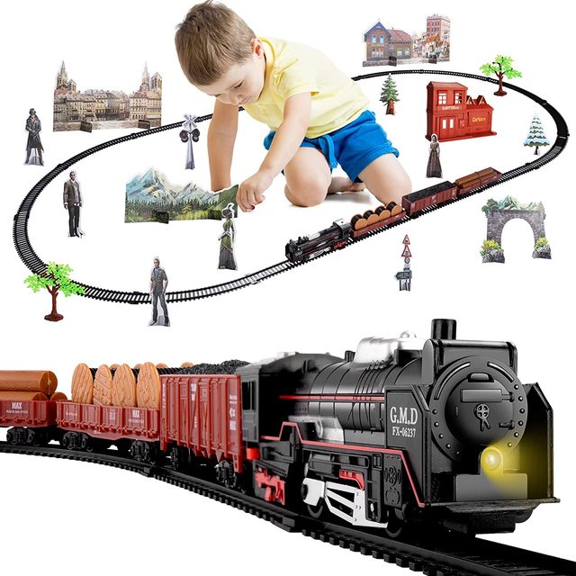 SteamyExpress | Classic Steam Train Set | Optional Steam Effect