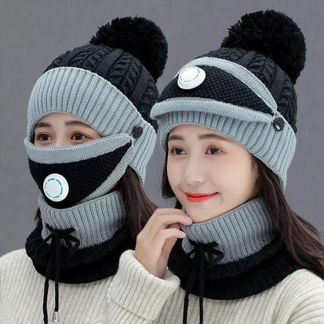 Full Winter Face & Head Cold Protection & Scarf Set