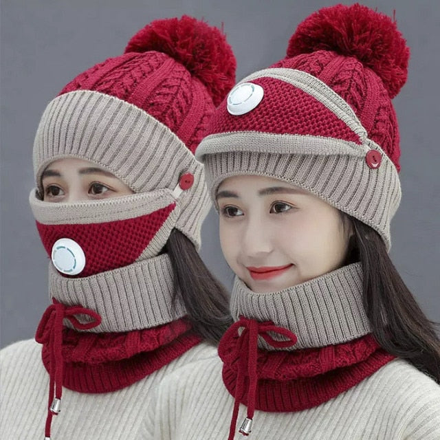 Full Winter Face & Head Cold Protection & Scarf Set