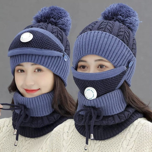 Full Winter Face & Head Cold Protection & Scarf Set