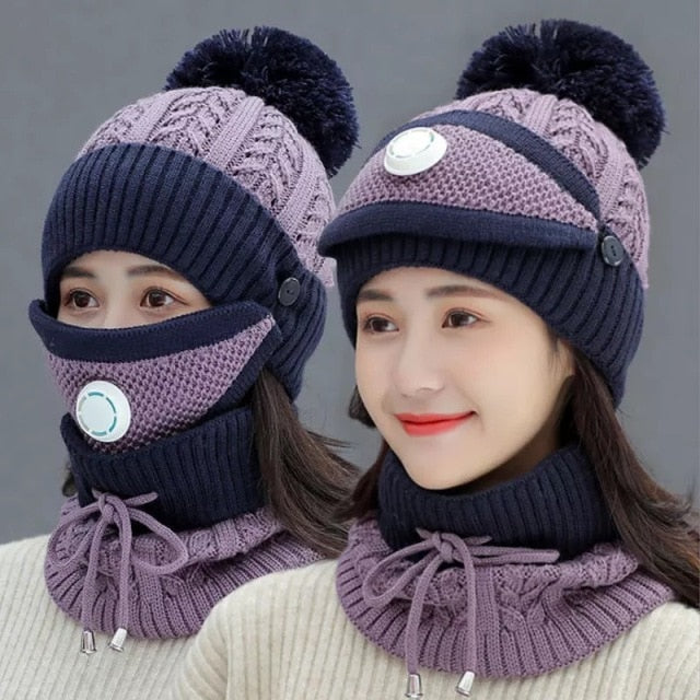 Full Winter Face & Head Cold Protection & Scarf Set