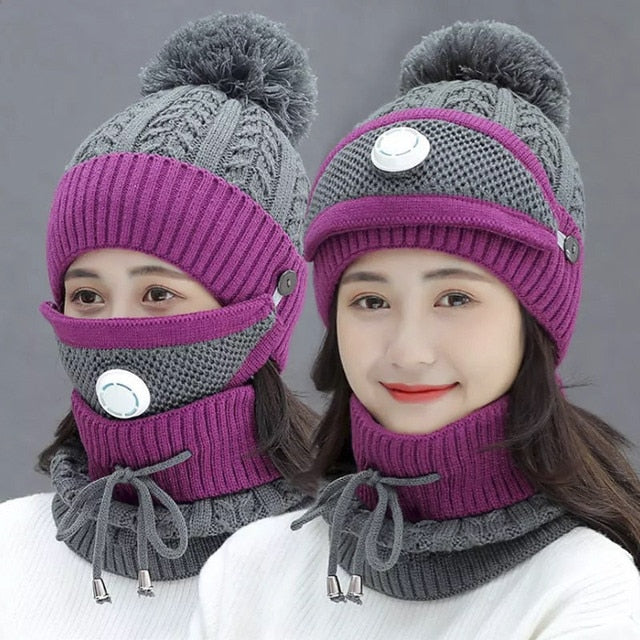 Full Winter Face & Head Cold Protection & Scarf Set