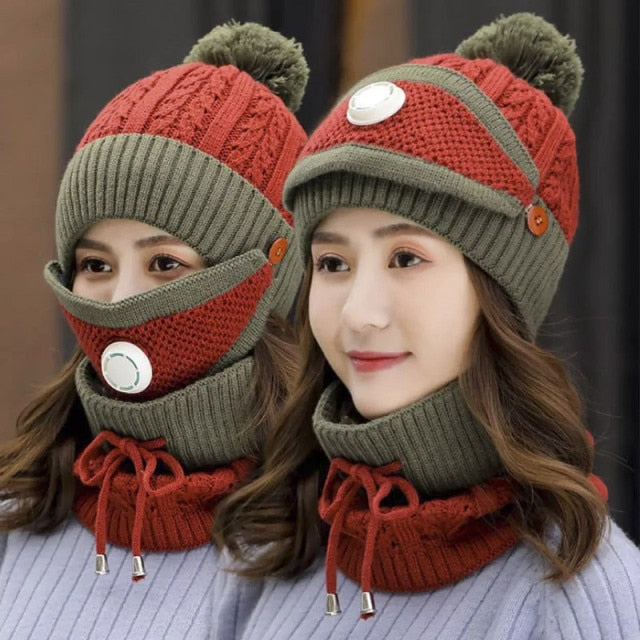 Full Winter Face & Head Cold Protection & Scarf Set