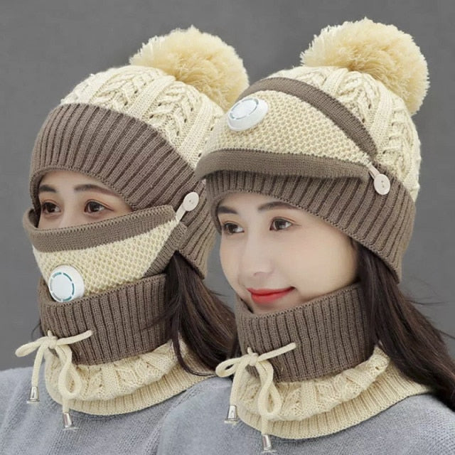 Full Winter Face & Head Cold Protection & Scarf Set