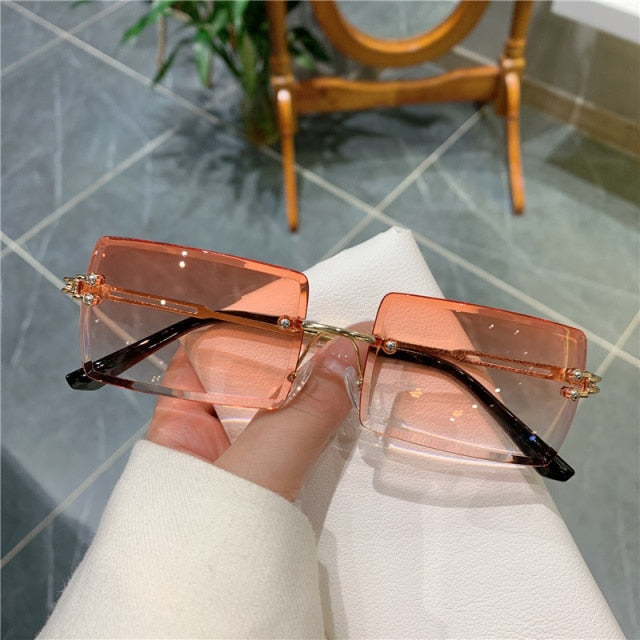 Frameless Square Tinted Shades | Women's | UV400