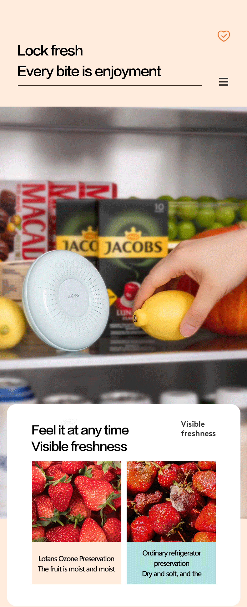 Automatic Fridge Deoderizer & Air Purifier