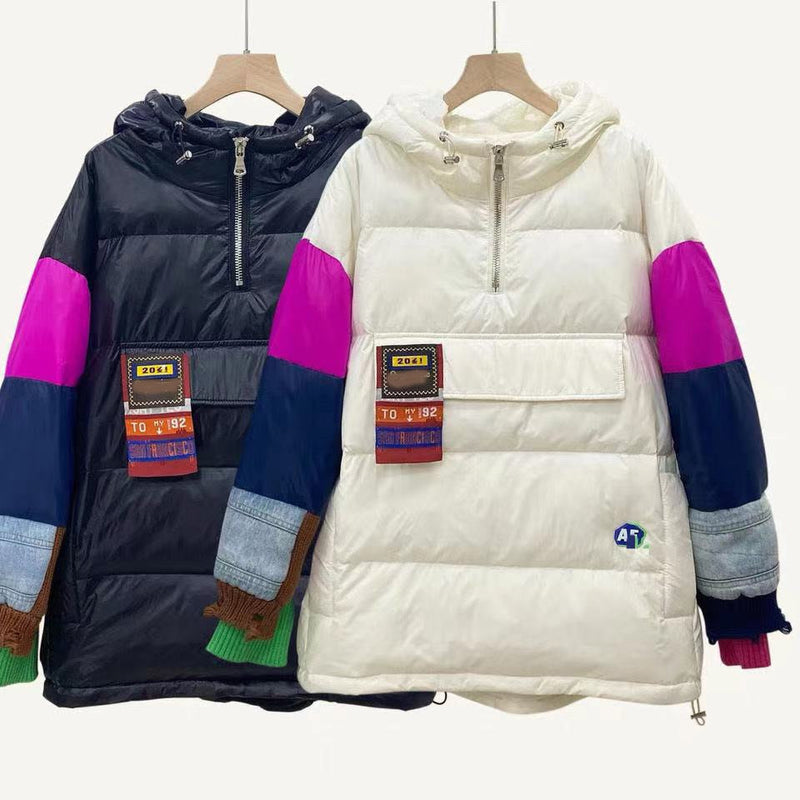 Women's Down Winter Jacket White Goose AE