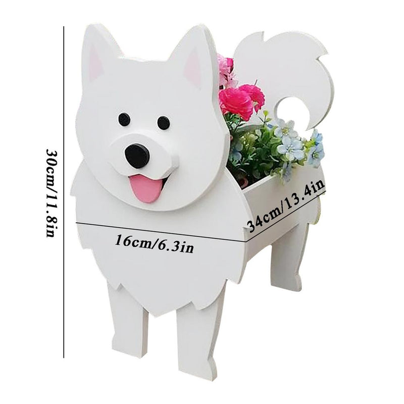 Wooden Cartoon Dog Planter | Garden & Flower