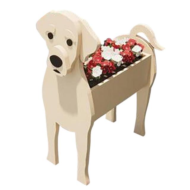 Wooden Cartoon Dog Planter | Garden & Flower