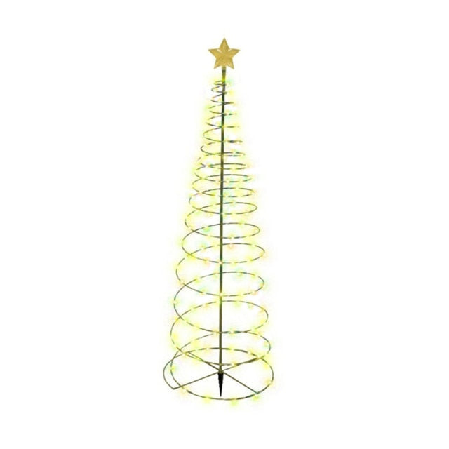 Spiral Christmas Tree LED Lights Christmas Tree Spiral String Lamps Xmas Decoration For Garden And Lawn  Light