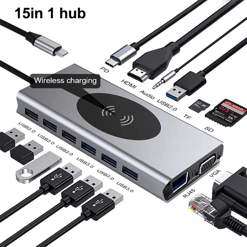 Docking Station USB Type C HUB To HDMI-Compatible Adapter