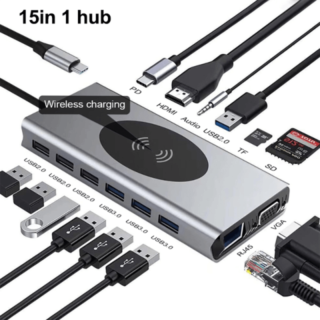 Docking Station USB Type C HUB To HDMI-Compatible Adapter