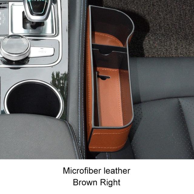 PU Leather Universal Auto Organizer Seat Gap Car Storage Box