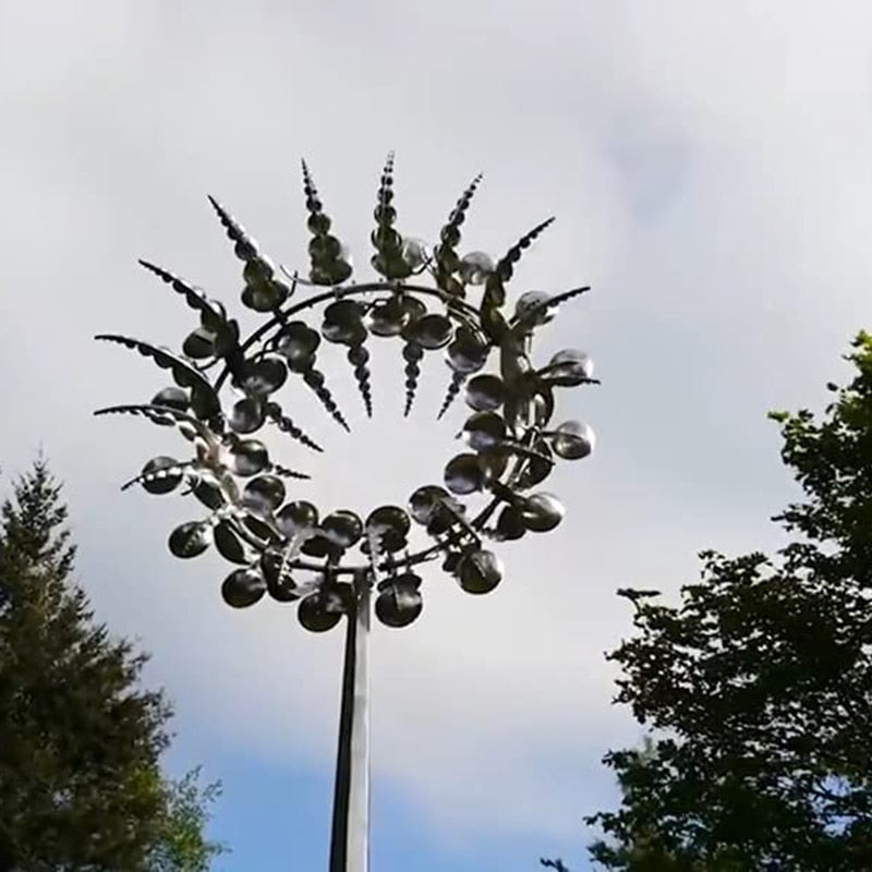 Magical Yard Windmill, Unique Metal Windmill For Garden Yard Art