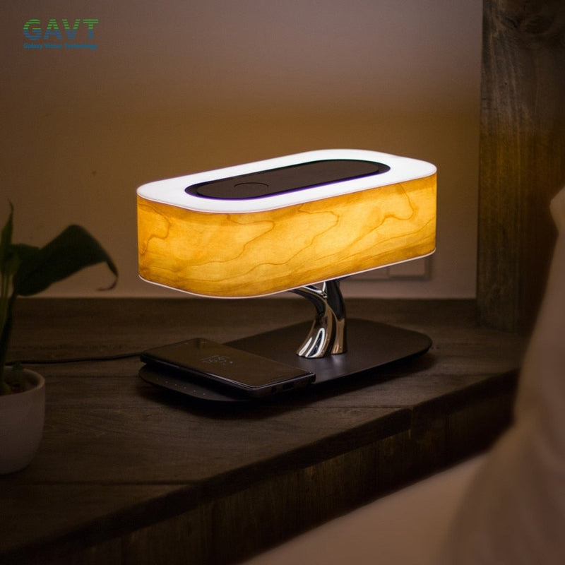 ChicModern Modern Table Lamp with Built-in Wireless Charger & Bluetooth Speaker