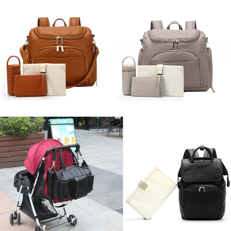 AlwaysBag | Leather Baby Diaper Nursing Bag