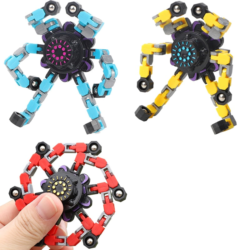 FidgetSpider | Next Gen Fidget Spinners | Foldable/Transformable | Glow-in-the-Dark