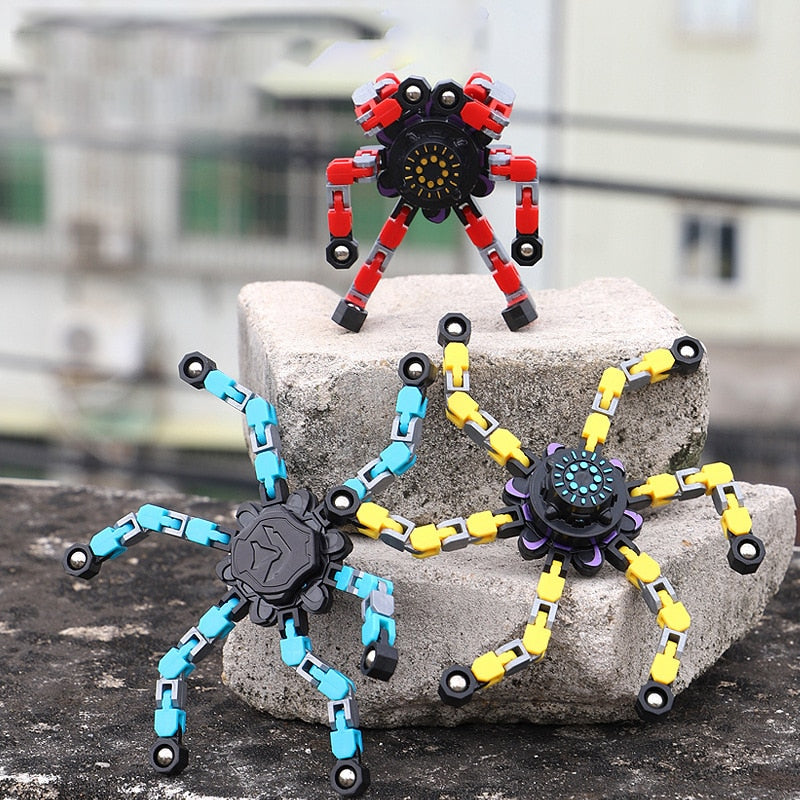 FidgetSpider | Next Gen Fidget Spinners | Foldable/Transformable | Glow-in-the-Dark