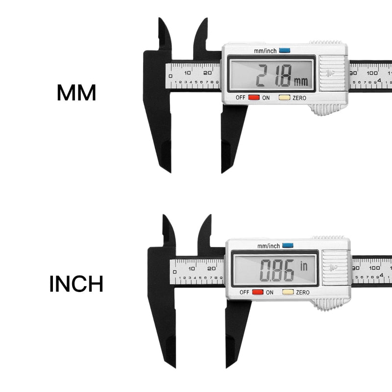 5.9"/150mm Electronic Calipers | 0.1mm Resolution | Imperial & Metric