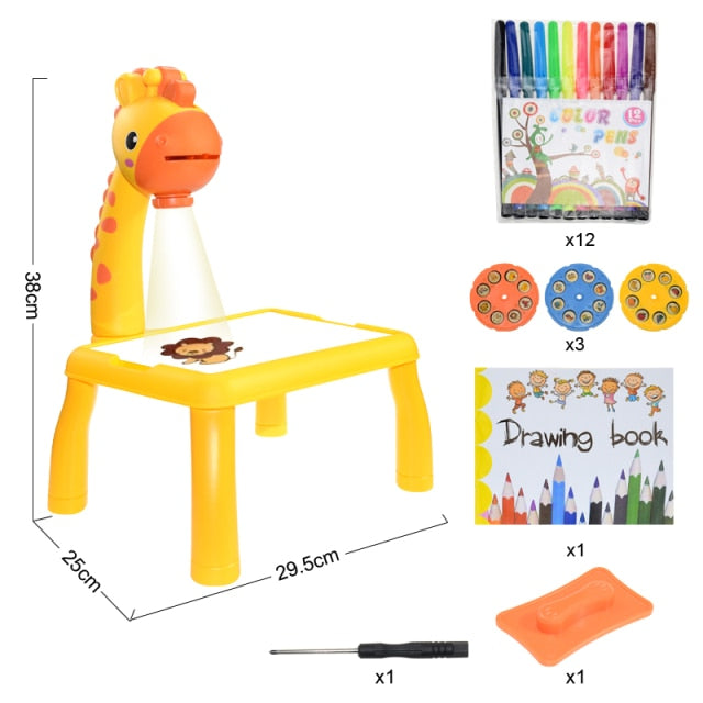 Children Led Projector Art Drawing sketcher Table Kids Painting Board Desk Led Projector Painting Tracing Drawing Table Toys