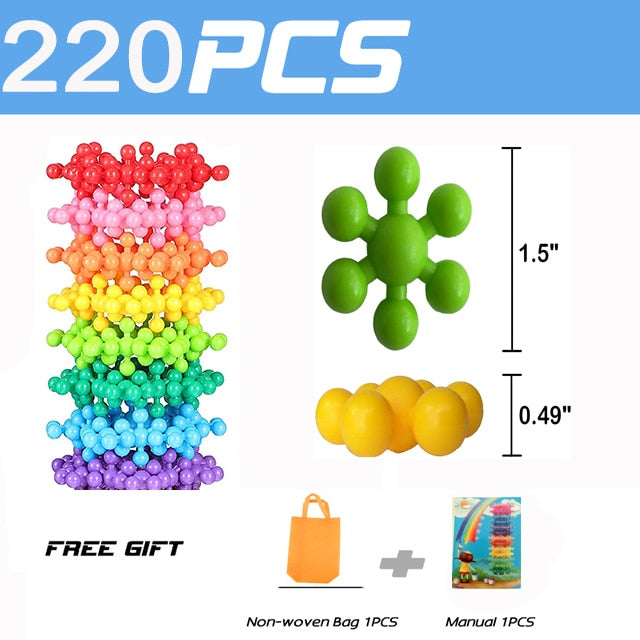 Mega "Snowflake" Building Blocks | 220 PCs Set