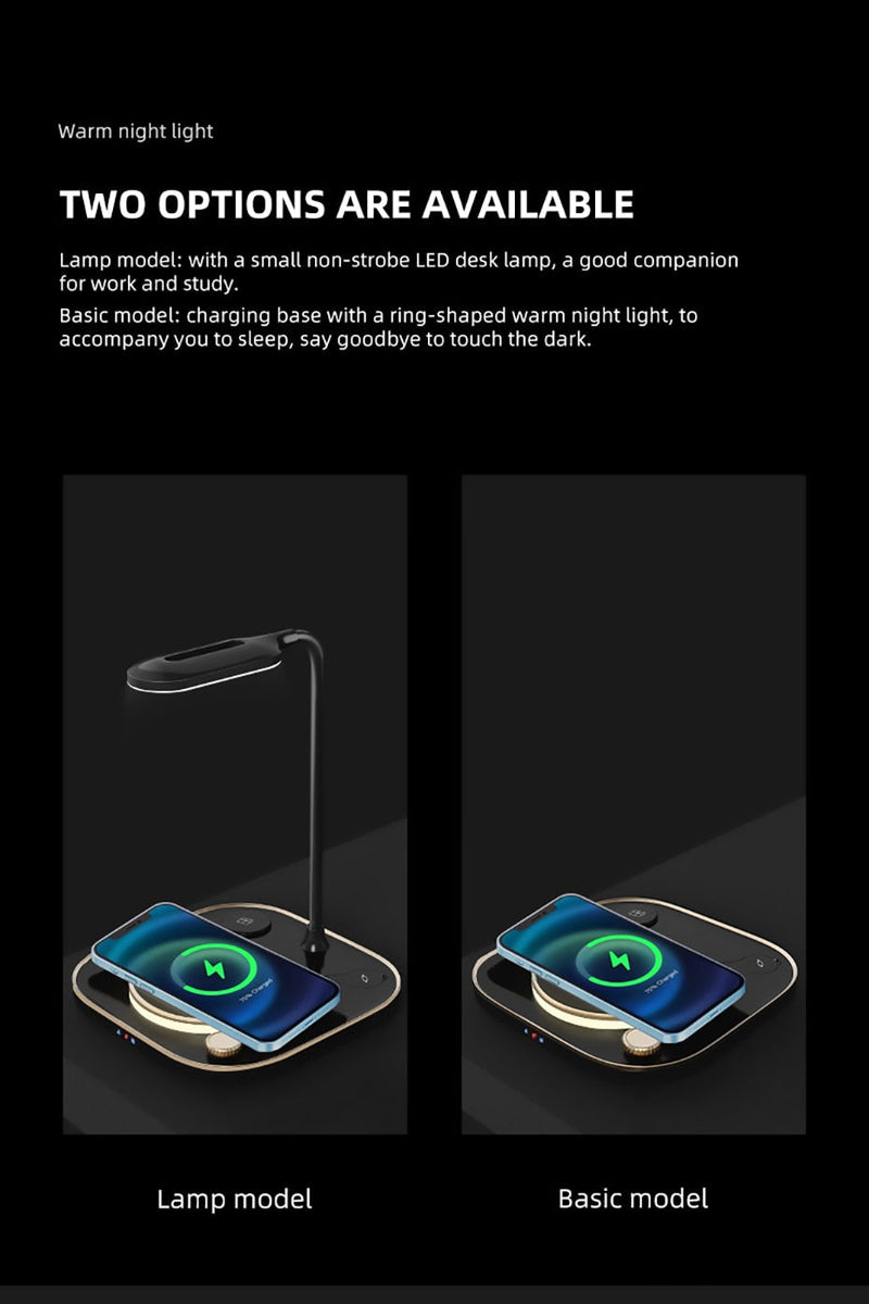 4-in-1 Wireless Charger for Apple, Samsung & Huawaei