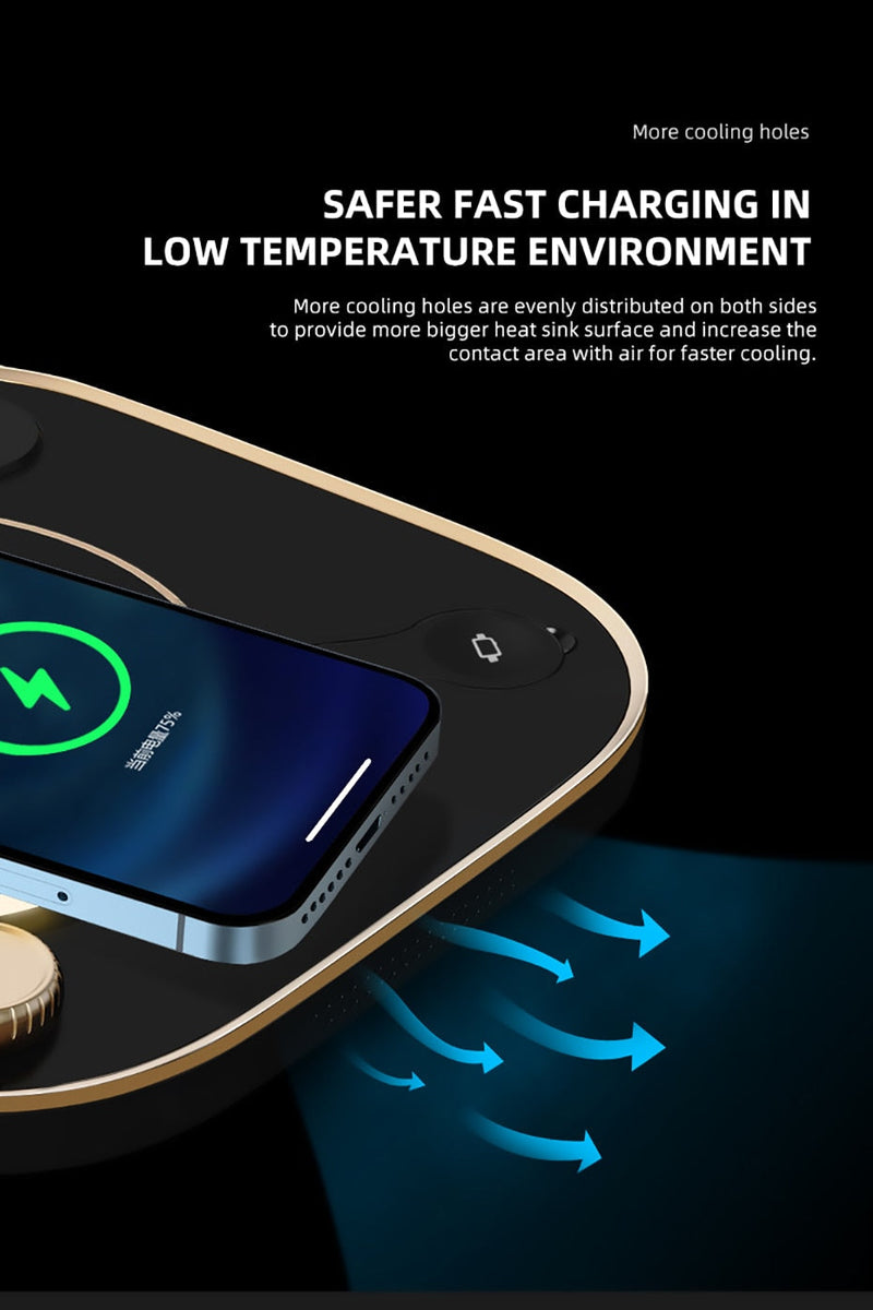 4-in-1 Wireless Charger for Apple, Samsung & Huawaei