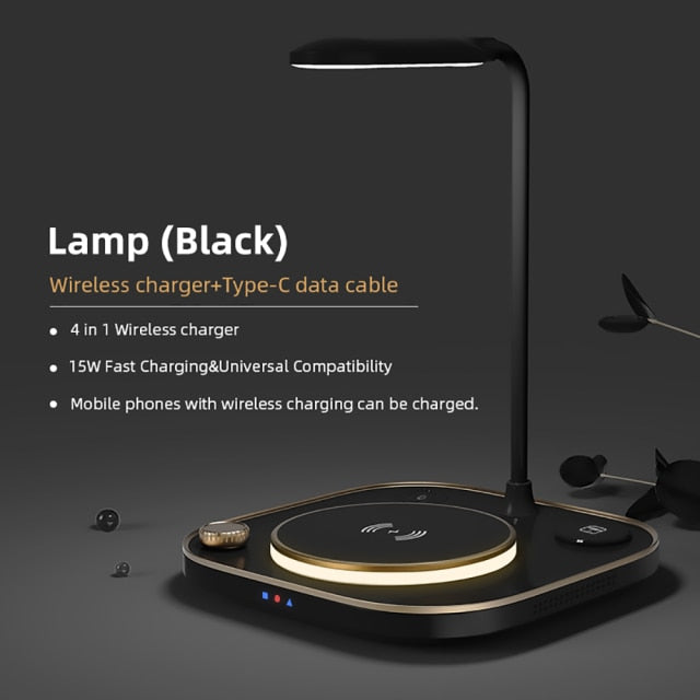 4-in-1 Wireless Charger for Apple, Samsung & Huawaei