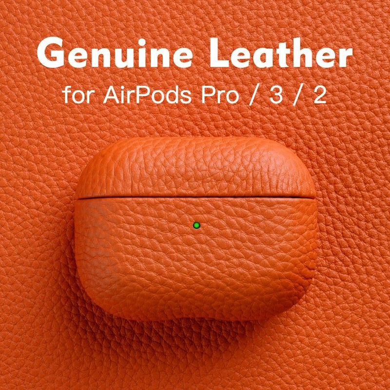 Lychee Pattern Leather Case For AirPods