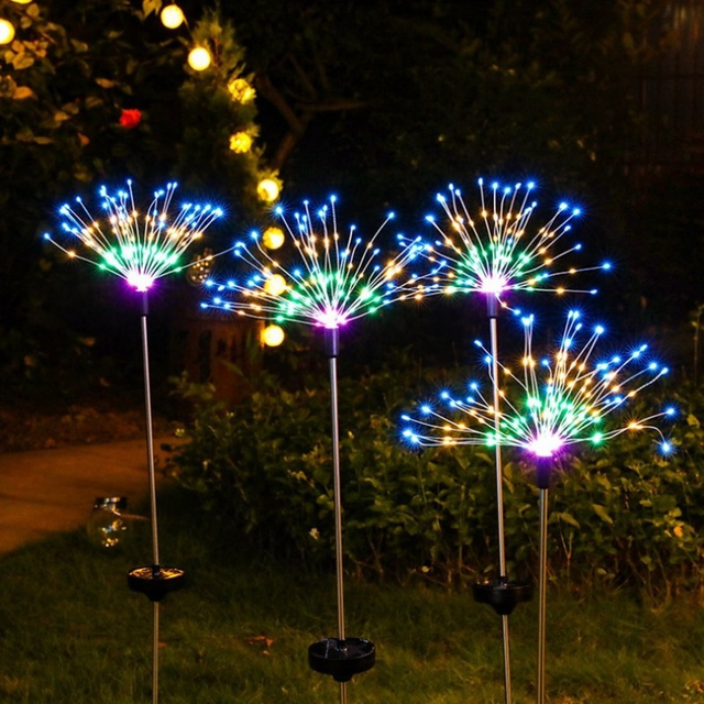 Solar DIY Shape Fireworks Flower Lamp | 150 LEDs