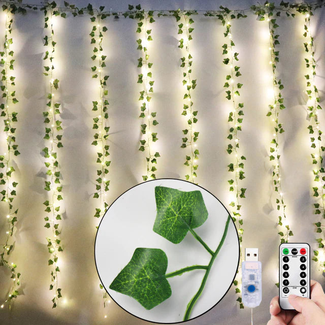 12 Piece Hanging Vines With Lights