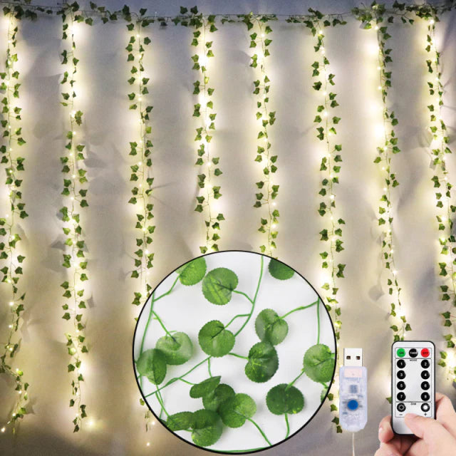 12 Piece Hanging Vines With Lights