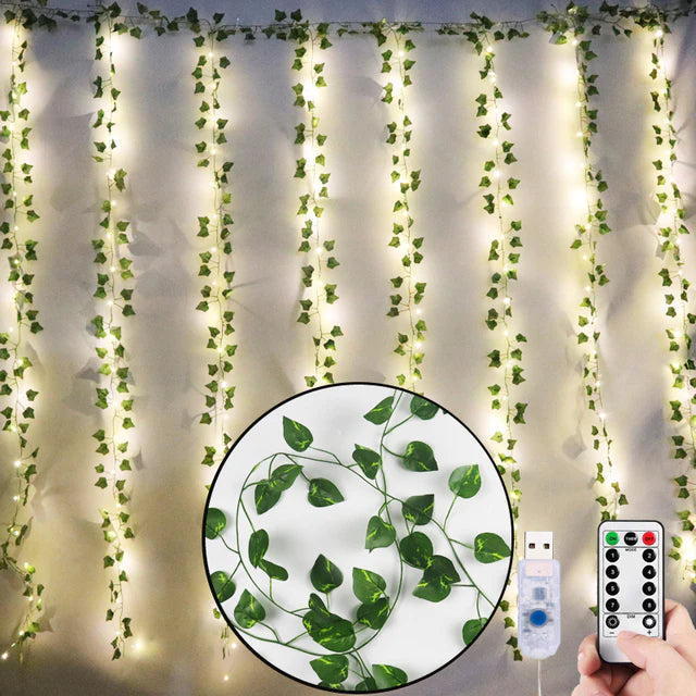 12 Piece Hanging Vines With Lights