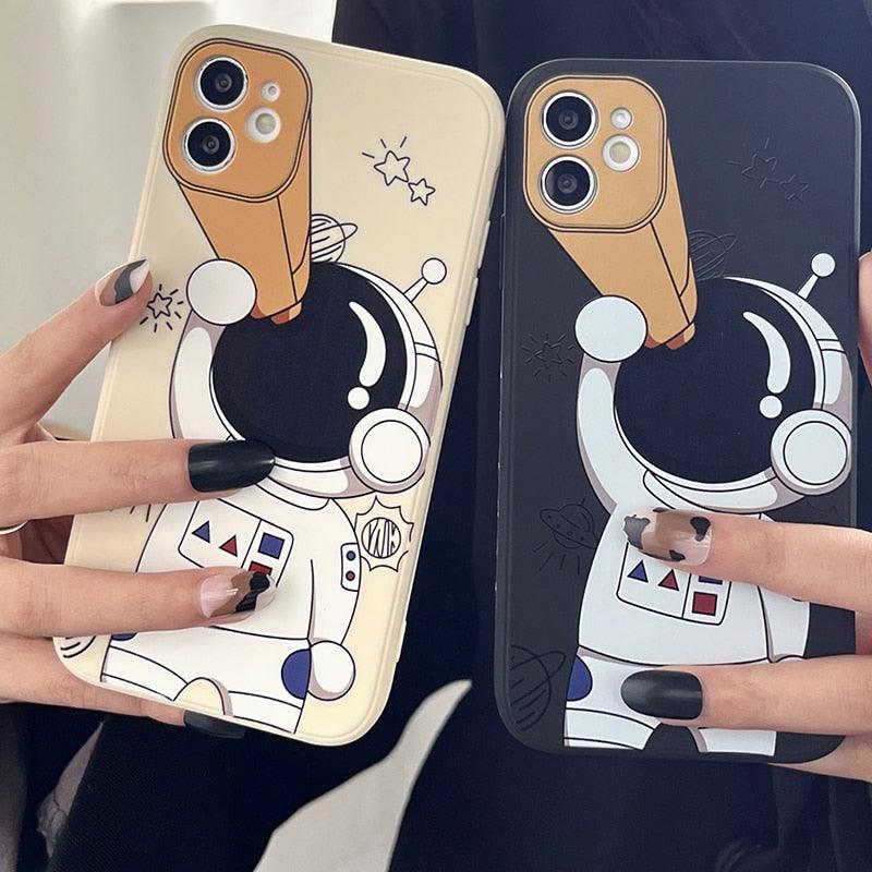 Cartoon Astronaut Planet Phone Case For Samsung