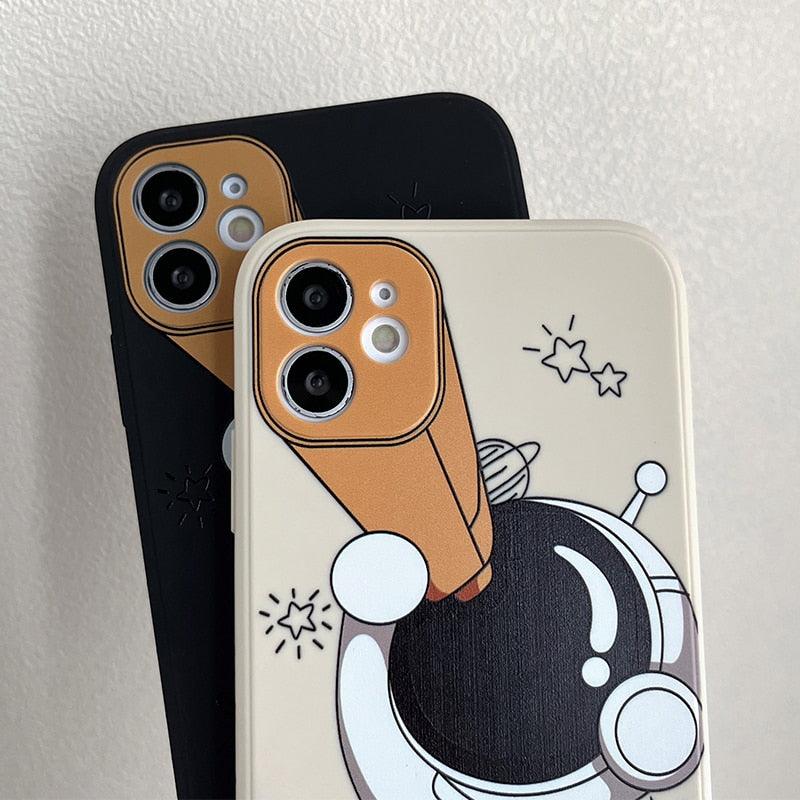 Cartoon Astronaut Planet Phone Case For Samsung