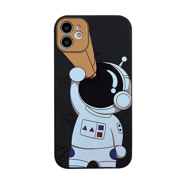 Cartoon Astronaut Planet Phone Case For Samsung