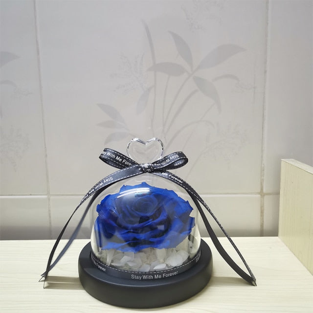 FlaskFlower | Gift Preserved Rose Dome | Thank You & Romantic Gift | 4.5"