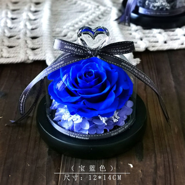 FlaskFlower | Gift Preserved Rose Dome | Thank You & Romantic Gift | 4.5"