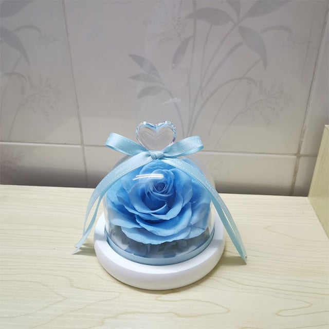 FlaskFlower | Gift Preserved Rose Dome | Thank You & Romantic Gift | 4.5"