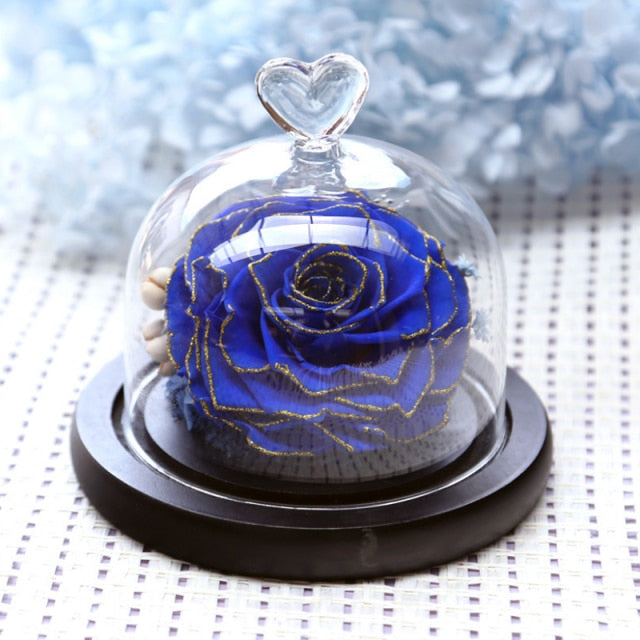 FlaskFlower | Gift Preserved Rose Dome | Thank You & Romantic Gift | 4.5"