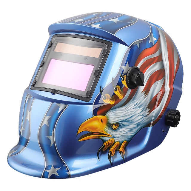 Auto Darkening Welding Helmet Skull Drawing Shield Solar Powered For Mig Mag Tig Elctrode Mask Protecte