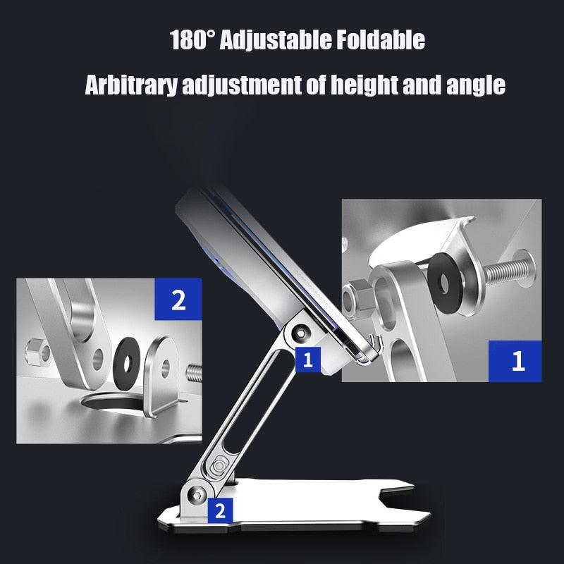 Adjustable Aluminum Cooling Tablet Laptop Portable Stand