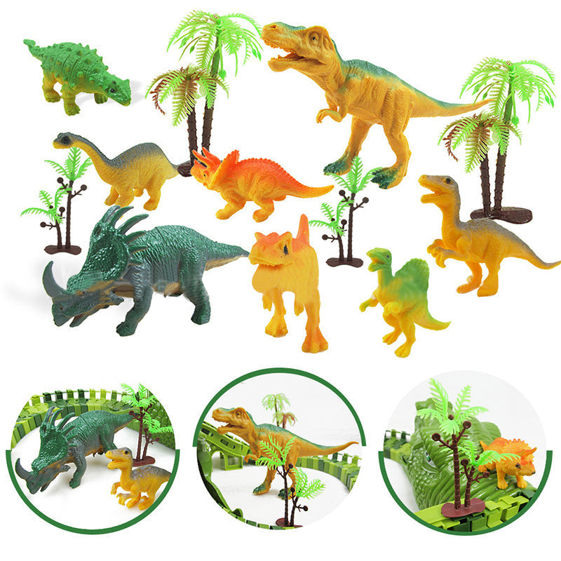 DinoRace! | Jurassic Dino Racing Car Rail Set | 153 PCS