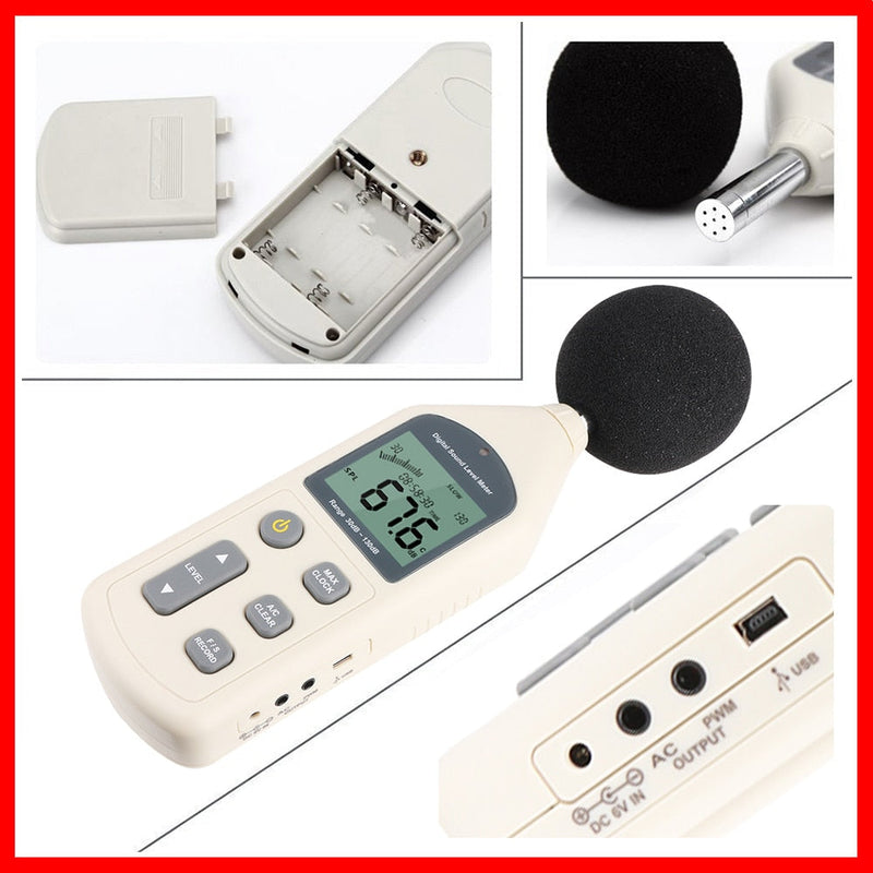 Professional Sound Meter System | 30-130dB with USB Connectivity, Software & LCD Display